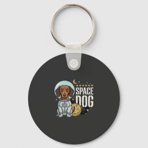Llavero Vector perro astronauta dachshund espacial