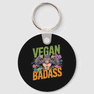 Llavero Vegan Bodybuilder Weightlifter Gorilla