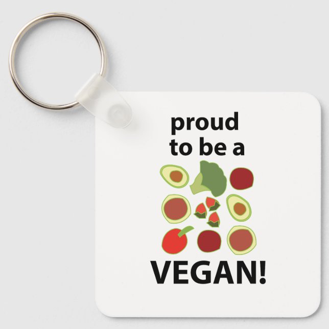 Llavero Vegan Orgulloso De Ser Vegan (Anverso)