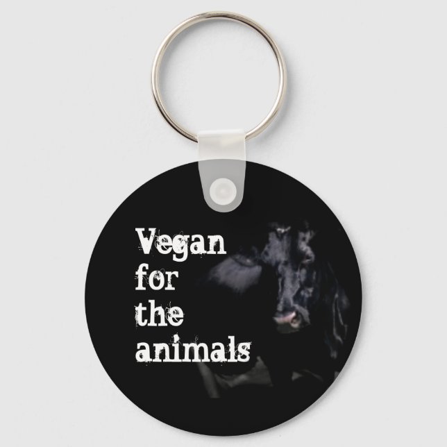 Llavero Vegan por los animales - Vaca (Anverso)