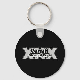 Llavero Vegan Straight Edge Black