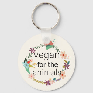 Llavero Vegano para el diseño floral de los animales