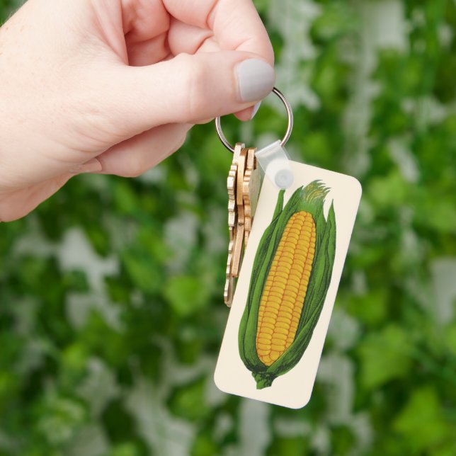 Llavero Vegetales de alimentos de época; maíz amarillo en  (Mano)