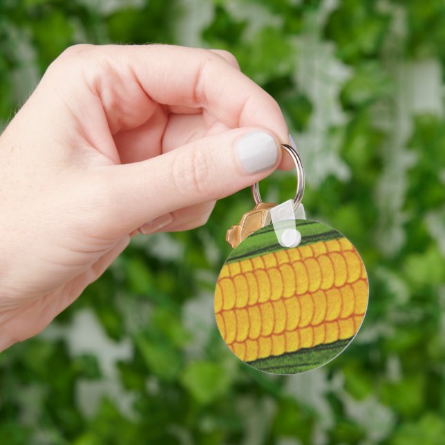 Llavero Vegetales de alimentos de época; maíz amarillo en  (Mano)