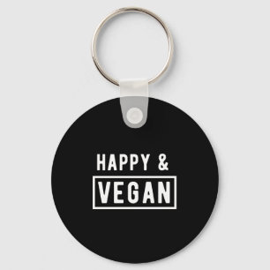 Llavero Vegetariano divertido basado planta feliz y del