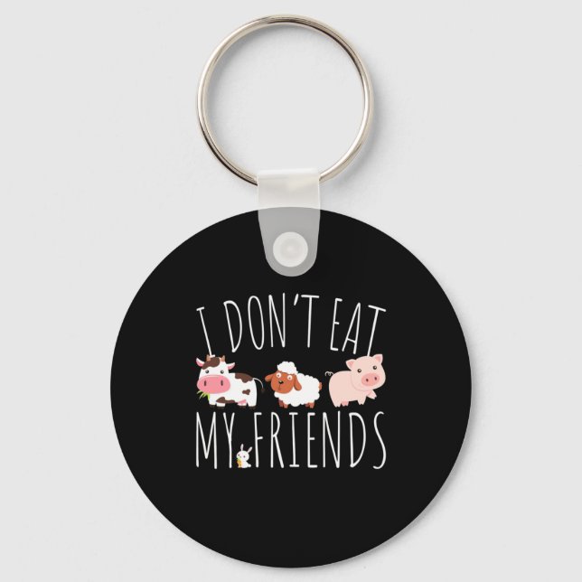 Llavero Vegetariano, no como a mis amigos (Anverso)