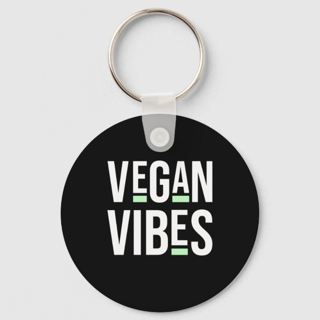 Llavero Vegetariano Vegan Vibes (Anverso)