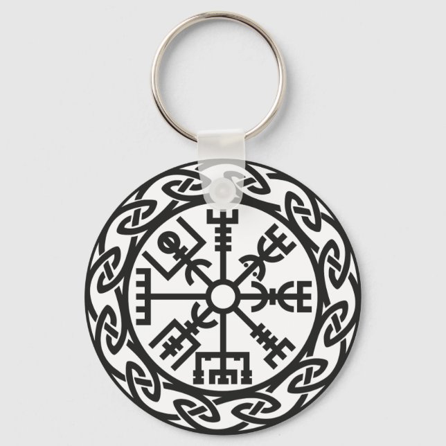 Llavero Vegvísir, Islandia, el encanto del viajero, la pro (Anverso)