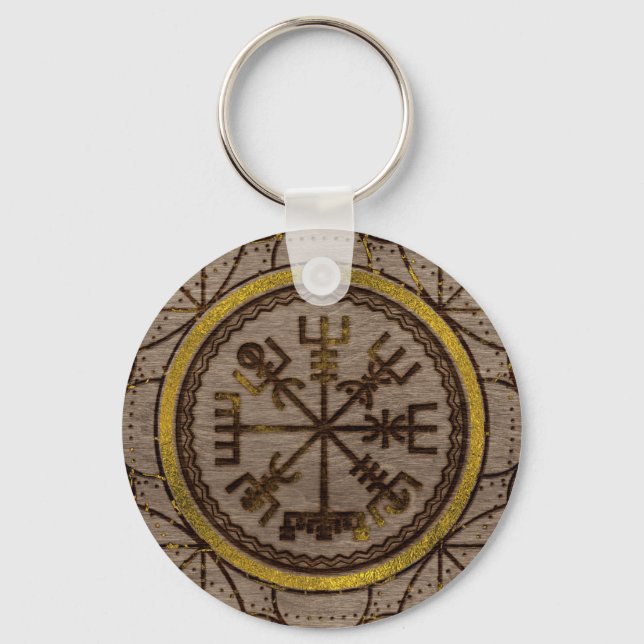 Llavero Vegvisir. La brújula de navegación mágica (Anverso)