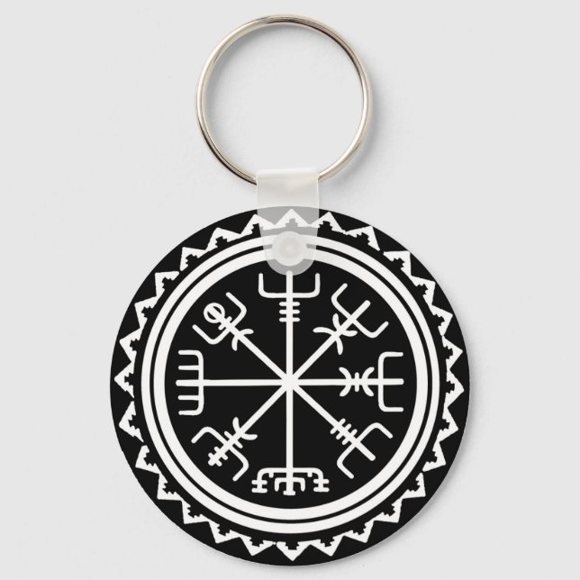 Llavero Vegvisir la brújula náutica (Anverso)