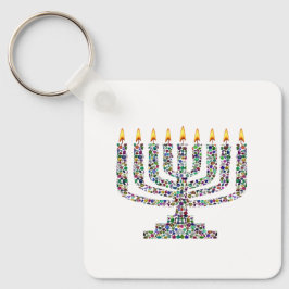 Llavero Vela colorida de Hanukkah