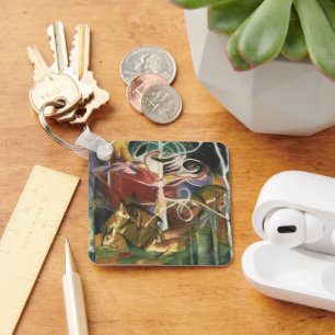 Llavero Venado en el bosque, por Franz Marc, Bella Artes d