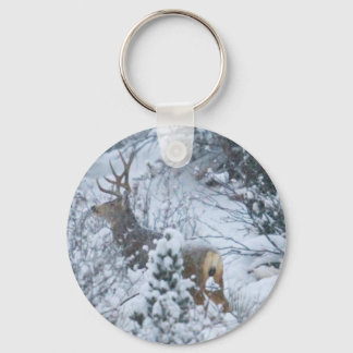 Llavero Venado en Nieve