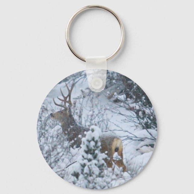 Llavero Venado en Nieve (Anverso)