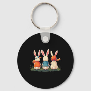 Llavero Vender Cute Easter Sports Bunnies Sketll Football