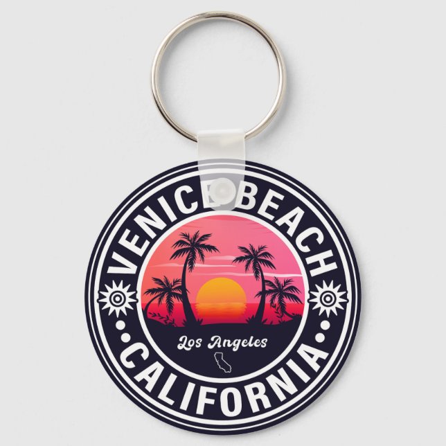 Llavero Venecia Beach California Retro Sunset Souvenirs 60 (Anverso)