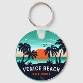 Llavero Venecia Beach California Retro Sunset Souvenirs 80