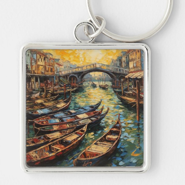 Llavero Venecia, Italia, al estilo van Gogh (Frente)