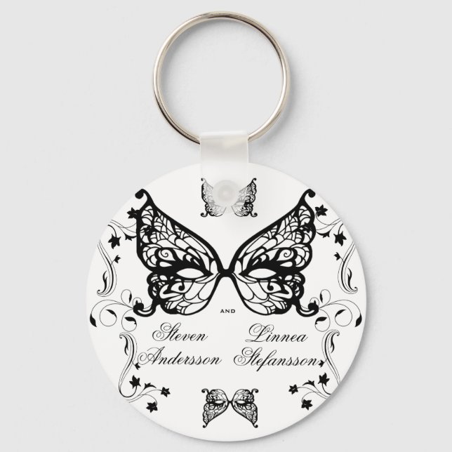 Llavero Venetia Carnivale Masque Ornato Victoriano Florece (Anverso)