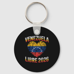 Llavero Venezuela Libre 2026 Bandera del Corazón de Venezu