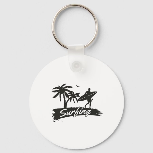 Llavero ventaja de surf tote bolsa-palmera tropical (Anverso)