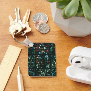 Llavero Ventana de vidrio emplomado de iglesia religiosa v