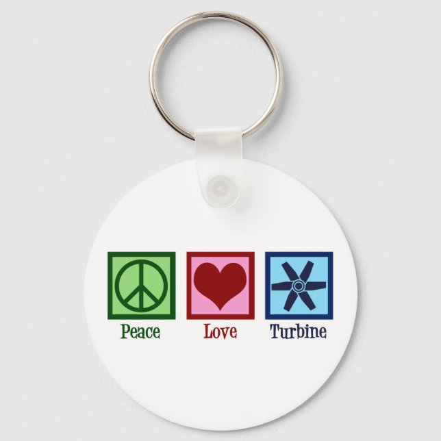 Llavero Ventilador de Turbine Love Peace (Anverso)