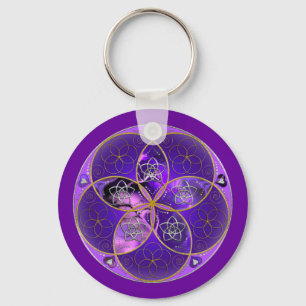 Llavero Venus Flor de amor finaART rosa violeta