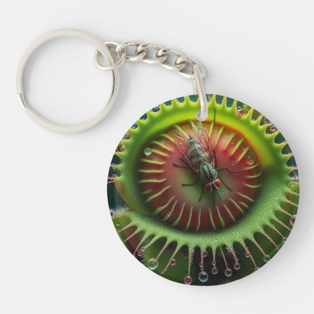 Llavero Venus Flytrap Floral Whimsical Weird Fun (Frente)
