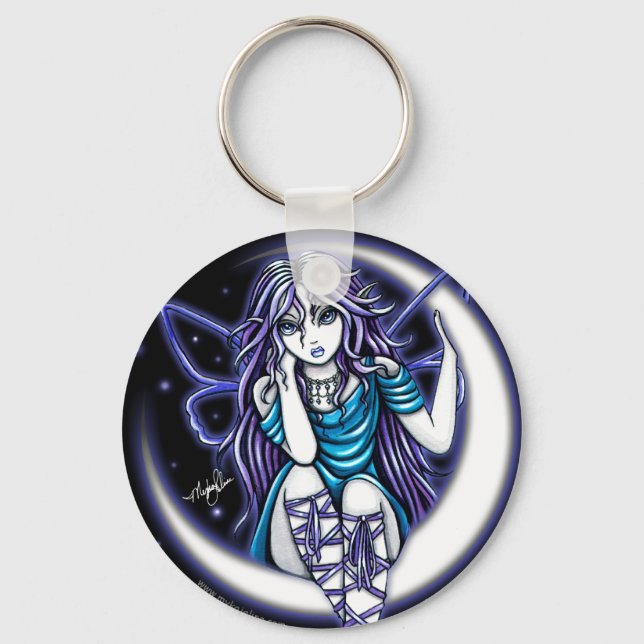 Llavero "Venus Moon"  Celestial Fairy Art Keychain (Anverso)