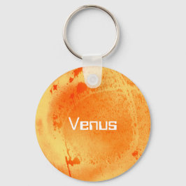 Llavero Venus Planet en Naranja brillante y amarillo