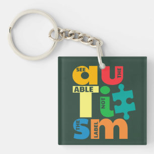 Llavero Ver lo Capaz No la Etiqueta Autismo Personalizado