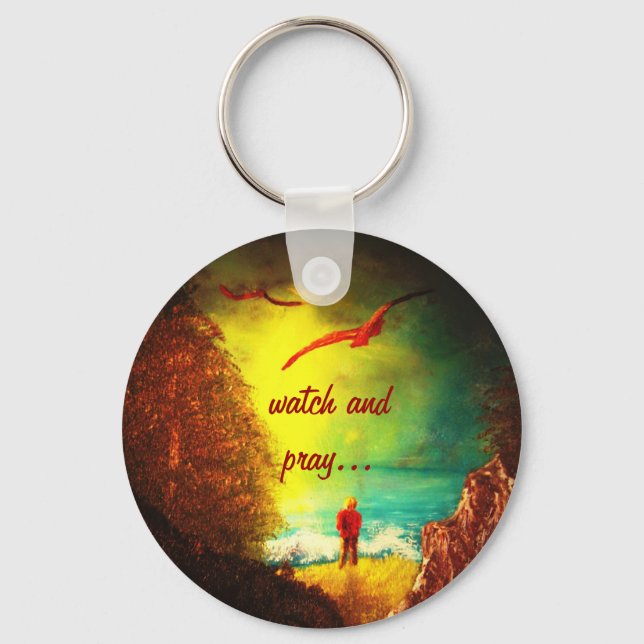 Llavero Ver y rezar Keychain cristiano (Anverso)