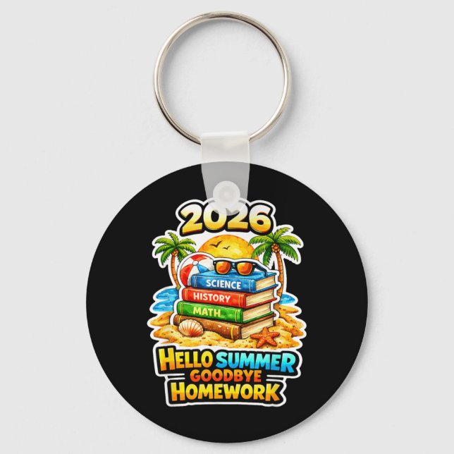 Llavero Verano 2026 Último Día de Escuela (Anverso)