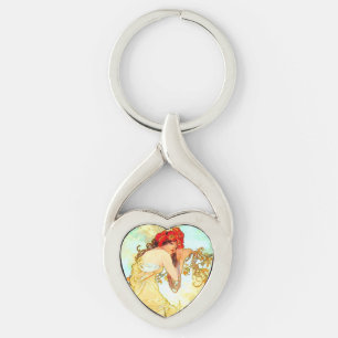 Llavero Verano de Art Nouveau de Alphonse Mucha