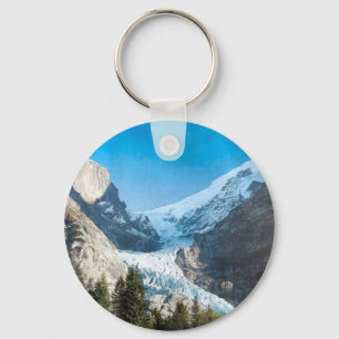 Llavero Verano en las montañas, glaciar en el Jungfrau