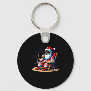 Llavero Verano tropical gracioso Santa Claus Christm en Ha