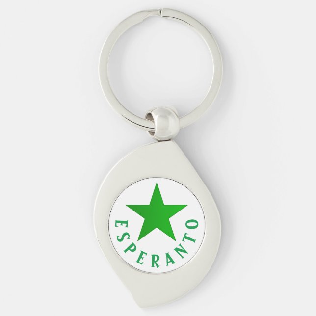 Llavero Verda Stelo (Estrella Esperanto) (Anverso)