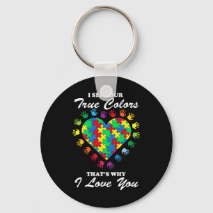Llavero Verdaderos colores rompe el corazón Guay Autism Aw