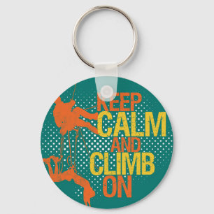 Llavero Verde azulado azul gracioso mantiene la calma y su