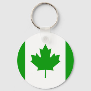 Llavero verde de la Canadá-Bandera