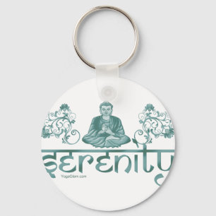 Llavero verde de la meditación de la serenidad