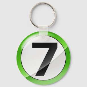 Llavero verde del número 7