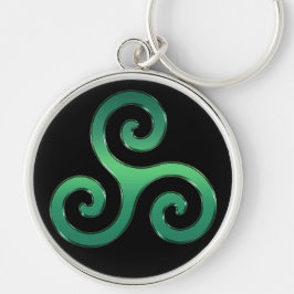 Llavero verde irlandés de Triskelion del Celtic