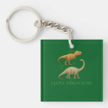 Llavero Verde - Me Encantan los Dinosaurios