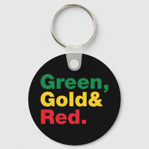 Llavero Verde, Oro y Rojo.
