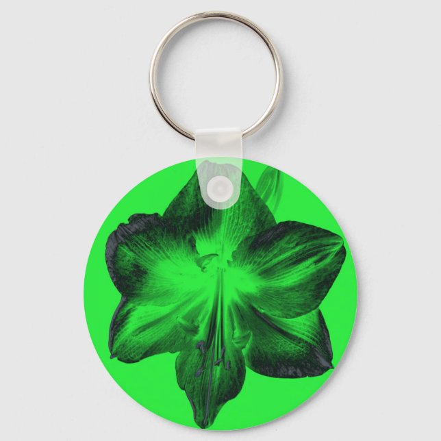 Llavero Verde oscuro sobre Amaryllis verde claro (Anverso)
