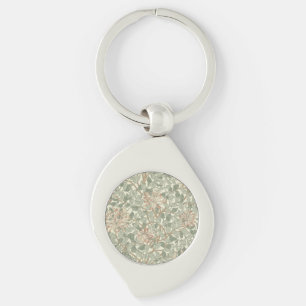 Llavero Verde Suave Vintage William Morris Honeysuckle