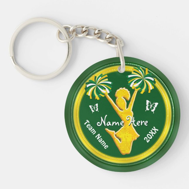 Llavero Verde y regalos lindos estupendos de la animadora (Frente)
