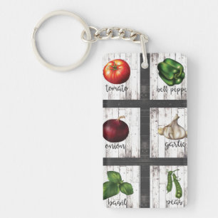 Llavero Verduras y hierbas Cocina moderna rústica